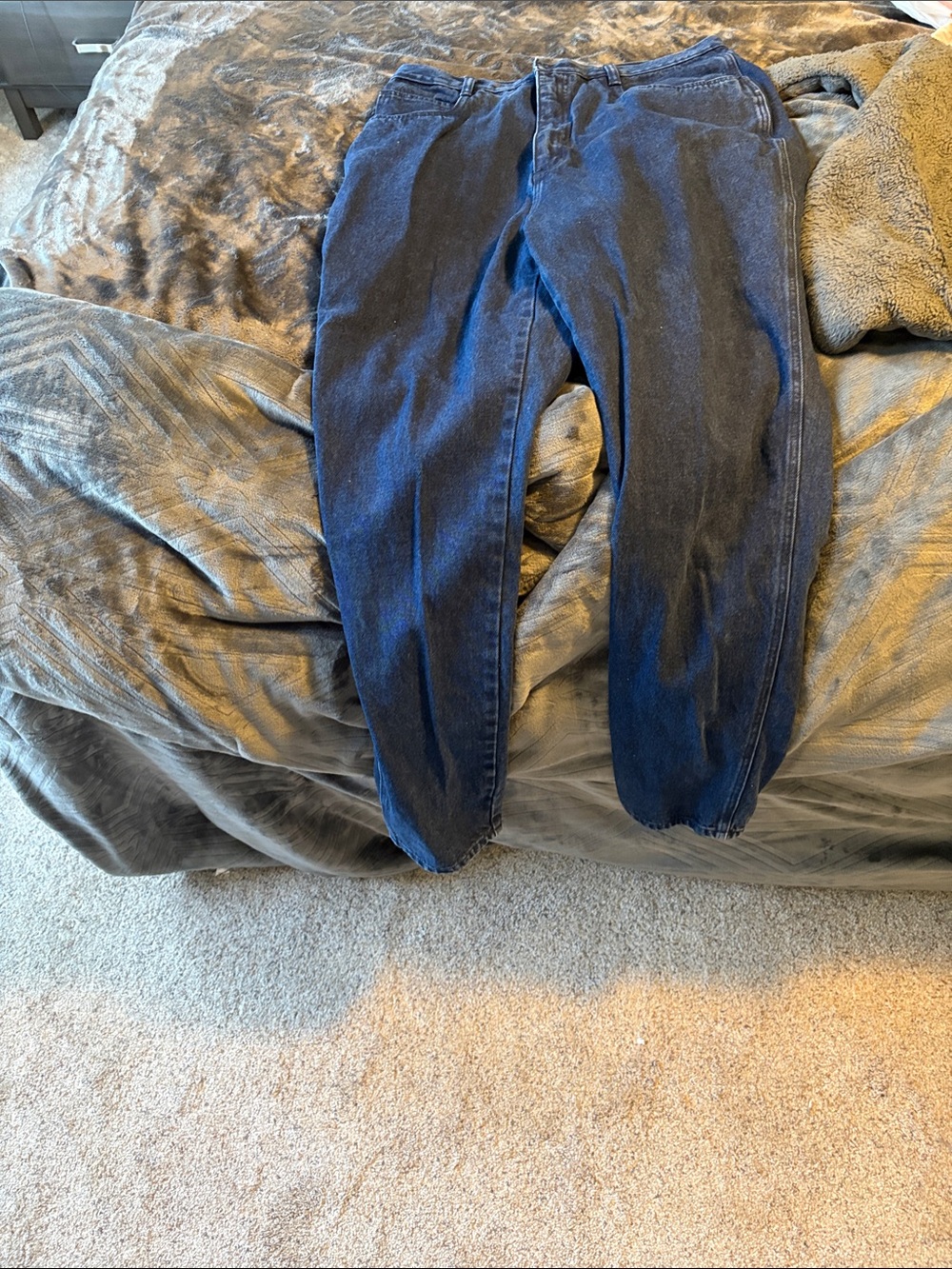 bill blass Dark Blue Wide-Leg Jeans